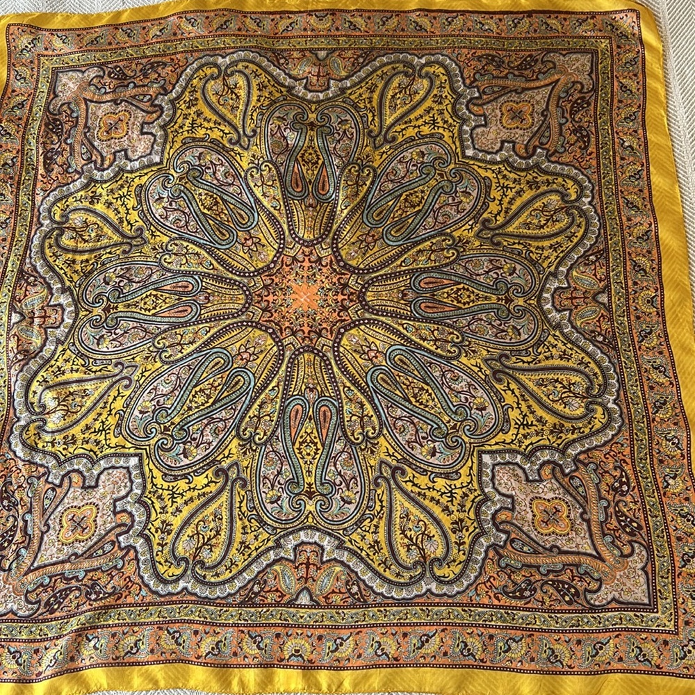 Vibrant Yellow Paisley Wrap